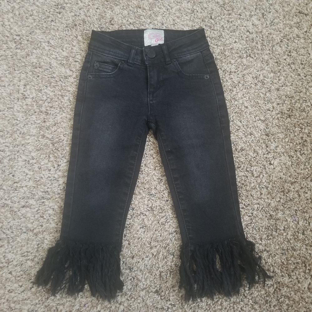 ❌SOLD❌GB Girls Fringed Crop Jeans
